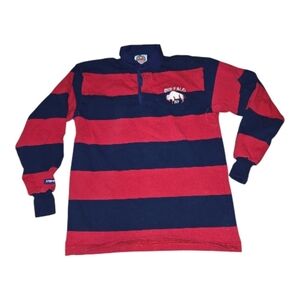 Red and Navy Blue Barbarian Rugby Shirt Buffalo NY